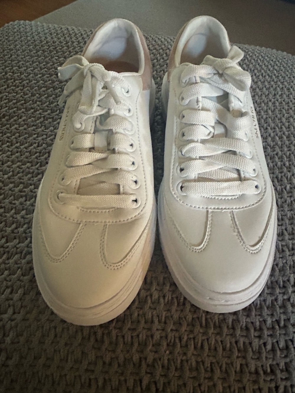 Skechers Women's White Low-Top Lace-Up Sneakers